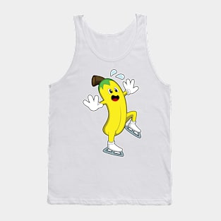 Banana at Ice skating with Ice skates Tank Top